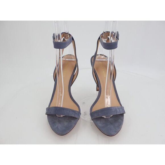 Veronica Beard Darcelle Sandals Stiletto Heel Ankle Strap Blue Croc Size 6M - Picture 3 of 12